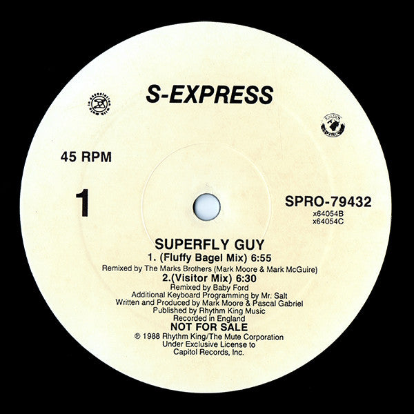 S-Express* : Superfly Guy (12", Promo)